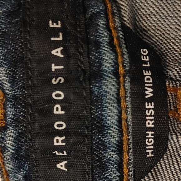 Aeropostale High Rise Wide Leg Women's Size 16 Jeans Denim EUC #154379 - Picture 4 of 5
